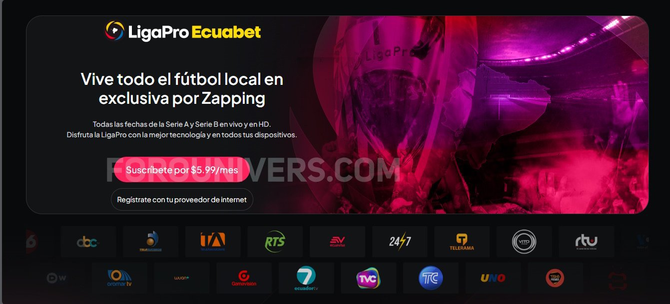 Zapping TV | Ecuador | Grilla de Canales | 2024